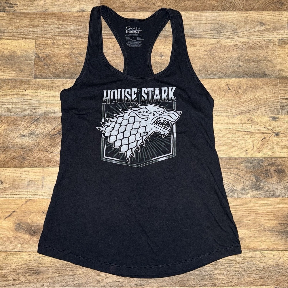 Game of Thrones GOT "House of Stark" Womens Racer-Back Tank Top Shirt Large